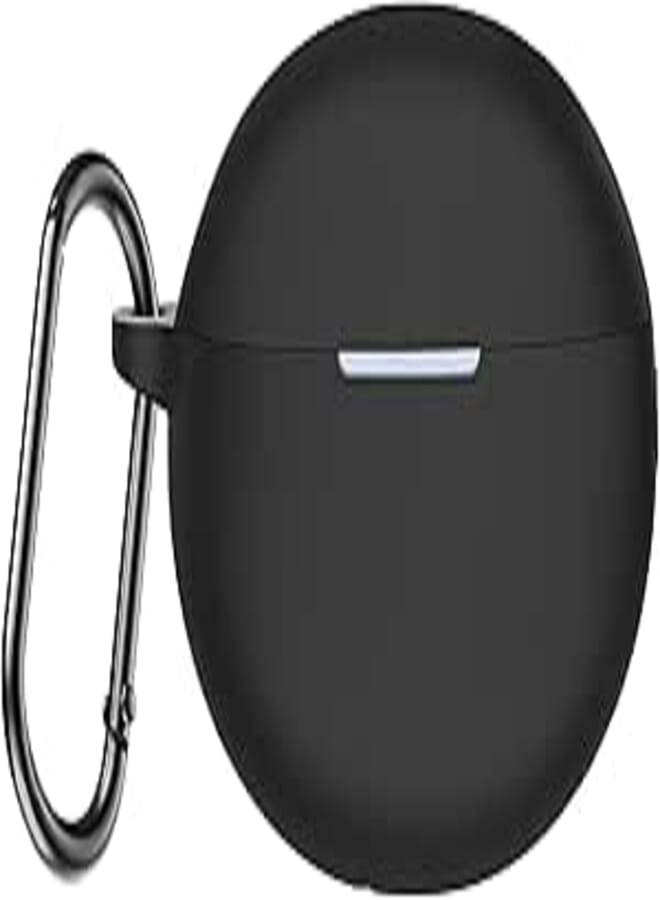 USTIYA Case for Huawei Freebuds 5i 2022 and Freebuds 6i 2024 Case Silicone Protective Silicone Cover with Keychain (Black)